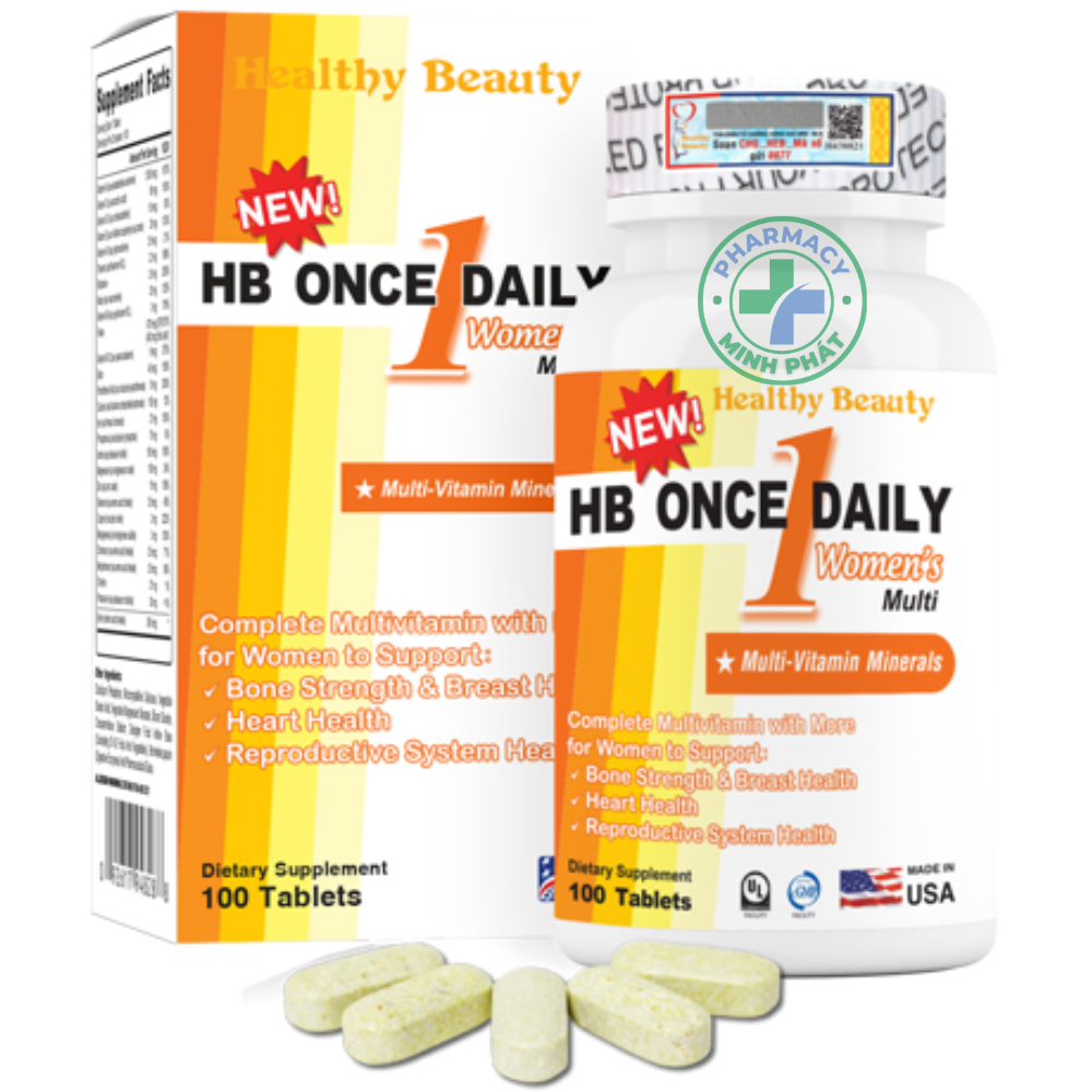 HB ONCE DAILY WOMENS MULTI MỖI NGÀY GIÚP PHỤ NỮ KHỎE MẠNH VÀ ĐẸP HƠN